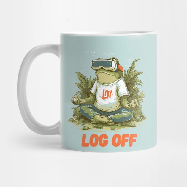 Log Off - Meditating Frog with VR Glass by TuncGK